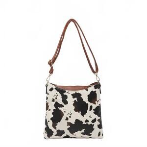 NEW JEN & CO. women's emma vegan crossbody bag in cow brown